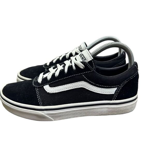 Vans Unisex Black/White Old Skool Skate Fashion Sneakers size youth 5.5 - Picture 2 of 7